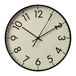 TALLSPARV - Jam dinding, hitam/krem, 28 cm
