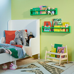 FLISAT - Wall storage, green, 70x9x16 cm