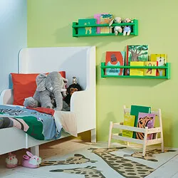 FLISAT - Wall storage, green, 70x9x16 cm