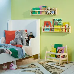 FLISAT - Wall storage, light white stained pine, 70x9x16 cm