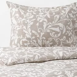VÅRBRÄCKA - Sarung quilt dan 2 sarung bantal, krem/putih, 240x220/50x80 cm