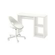 KALLAX/LOBERGET - Desk and chair, white