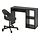 KALLAX/ELDBERGET - desk and chair, black-brown/dark grey black | IKEA Indonesia - PE962427_S1