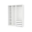 PAX - Wardrobe, white, 175x58x236 cm