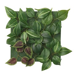 FEJKA - Artificial plant, wall mounted/in/outdoor green/lilac, 26x26 cm