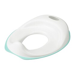 TOSSIG - Toilet seat, white/turquoise