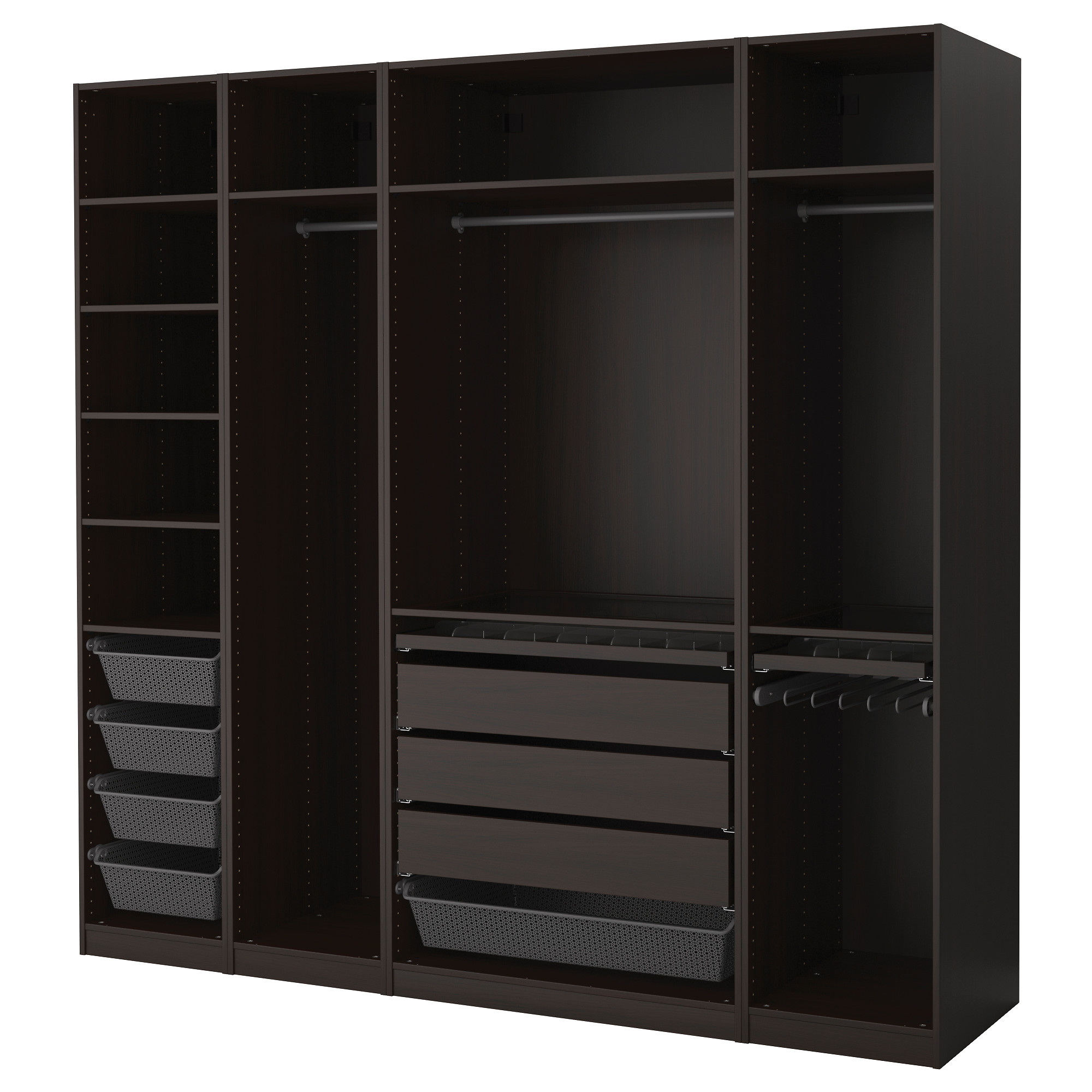 PAX lemari pakaian, hitamcokelat IKEA Indonesia