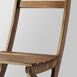 ASKHOLMEN - Chair, outdoor, foldable dark brown