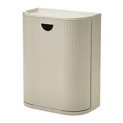 GÅRDSBUTIK - Tempat sampah dg penutup, abu-abu krem, 21 l