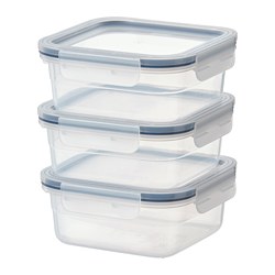 IKEA 365+ - Wadah makanan, segi empat/plastik, 750 ml