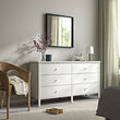 KILBERGET - Chest of 6 drawers, white/anchor/unlock-function, 144x78 cm