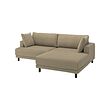 UPPÅKRA - 3-seat modular sofa, with chaise longue, right/Johanneshov brown-beige