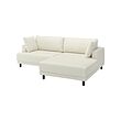 UPPÅKRA - 3-seat modular sofa, with chaise longue, right/Axvall off-white