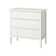GULLABERG - Chest of 3 drawers, white/anchor/unlock-function, 99x48x100 cm