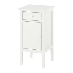 GULLABERG - Bedside table, with 1 drawer with door/white, 38x40x75 cm