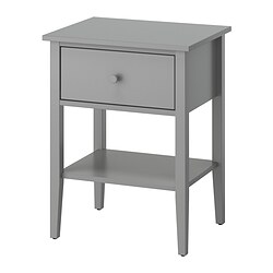 GULLABERG - Bedside table, grey/with 1 drawer with shelf, 53x43x69 cm