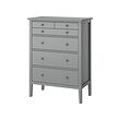 GULLABERG - Chest of 6 drawers, grey/anchor/unlock-function, 89x48x122 cm