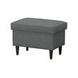 STRANDMON - Bangku kaki dengan penyimpanan, Nordvalla abu-abu tua