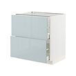 METOD/MAXIMERA - Base cb 2 fronts/2 high drawers, white/Kallarp light grey-blue, 80x60x80 cm