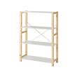 IVAR - Shelving unit, pine/metal white, 89x30x124 cm