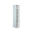 METOD - High cabinet with shelves, white/Kallarp light grey-blue, 60x37x200 cm