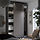 PAX/HASVIK - wardrobe, dark grey/dark grey, 150x66x236 cm | IKEA Indonesia - PE897638_S1