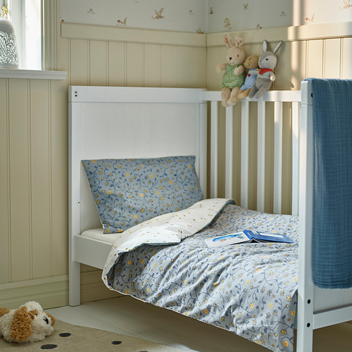 GULDVÄVARE duvet cover 1 pillowcase for cot
