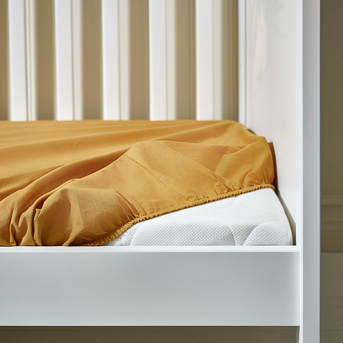GULDVÄVARE fitted sheet for cot