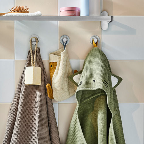 GULDVÄVARE baby towel with hood