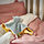 GULDVÄVARE - comfort blanket with soft toy, blue yellow/cat | IKEA Indonesia - PE962788_S1
