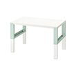 PÅHL - Desk, height adjustable white/light green, 96x58 cm
