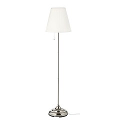 ÅRSTID - Lampu lantai, dilapisi nikel/putih