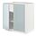 METOD - base cabinet with shelves/2 doors, white/Kallarp light grey-blue, 80x60x80 cm | IKEA Indonesia - PE859329_S1