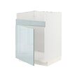 METOD - Base cab f HAVSEN single bowl sink, white/Kallarp light grey-blue, 60x60x80 cm