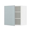 METOD - Kabinet dinding dengan rak, putih/Kallarp abu-abu muda-biru, 60x37x60 cm