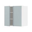 METOD - Wall cabinet with shelves/2 doors, white/Kallarp light grey-blue, 60x37x60 cm