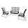 TALLSKÄR - set kursi santai 4 dudukan, luar ruang antrasit/Bantal berwarna abu-abu krem muda | IKEA Indonesia - PE962813_S1