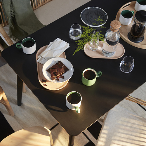 LISABO table, black/ash veneer, 140x78 cm | IKEA Indonesia