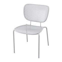DUVSKÄR - Chair, grey outdoor/indoor 