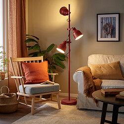 HEKTAR - Floor lamp with 3-spot, brown-red
