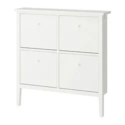 GULLABERG - Kabinet sepatu dgn 4 kompartemen, putih, 105x22x107 cm