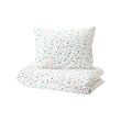 MÖJLIGHET - Sarung duvet dan sarung bantal, putih/pola mosaik, 150x200/50x80 cm