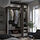 PAX/BERGSBO/ÅHEIM - kombinasi lemari pakaian, abu-abu tua abu-abu tua/cermin kaca, 150x60x236 cm | IKEA Indonesia - PE897883_S1