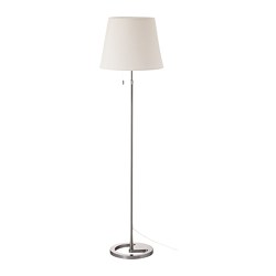 NYFORS - Floor lamp, nickel-plated white