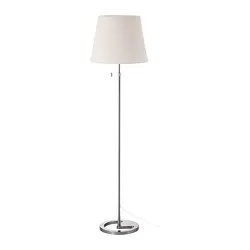 NYFORS - Lampu lantai, dilapisi nikel putih