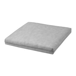 DUVHOLMEN - Inner cushion for chair cushion, outdoor grey, 44x44 cm