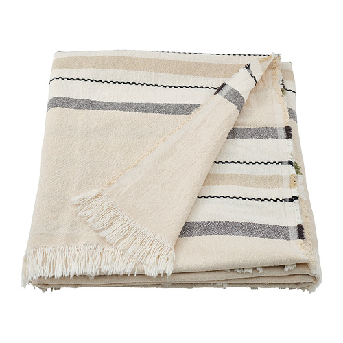 MANTELFLY throw, offwhite/light grey, 130x170 cm IKEA Indonesia