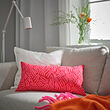 SANDMOTT - Cushion, bright red/bright pink, 30x58 cm