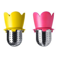 VÅGRÄT - Tea infuser, light red/yellow