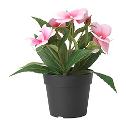 FEJKA - Tanaman tiruan dalam pot, dalam/luar ruang/balsam merah muda, 9 cm
